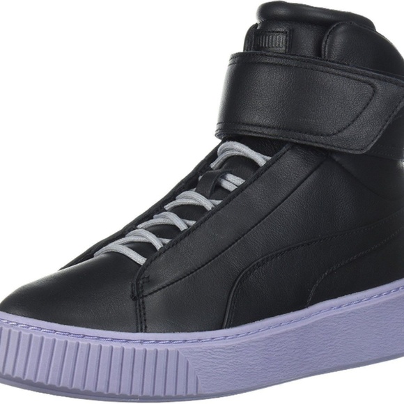 puma platform mid black gum